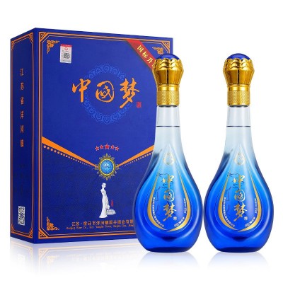 中国梦52度浓香型白酒 500ml*2瓶高档礼盒装 工厂直供 一件代发