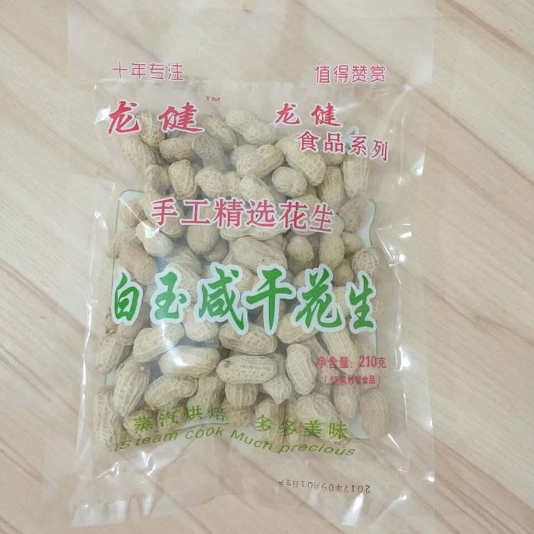 龙健咸干花生210g