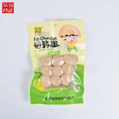 味到师佳75g装去壳泡椒口味独立小包装鹌鹑蛋开袋即食厂家批发