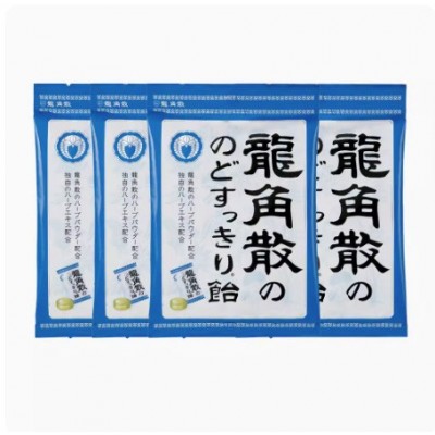 日本进口龙角散草润喉糖龙角撒薄荷味压片糖清凉糖果零食